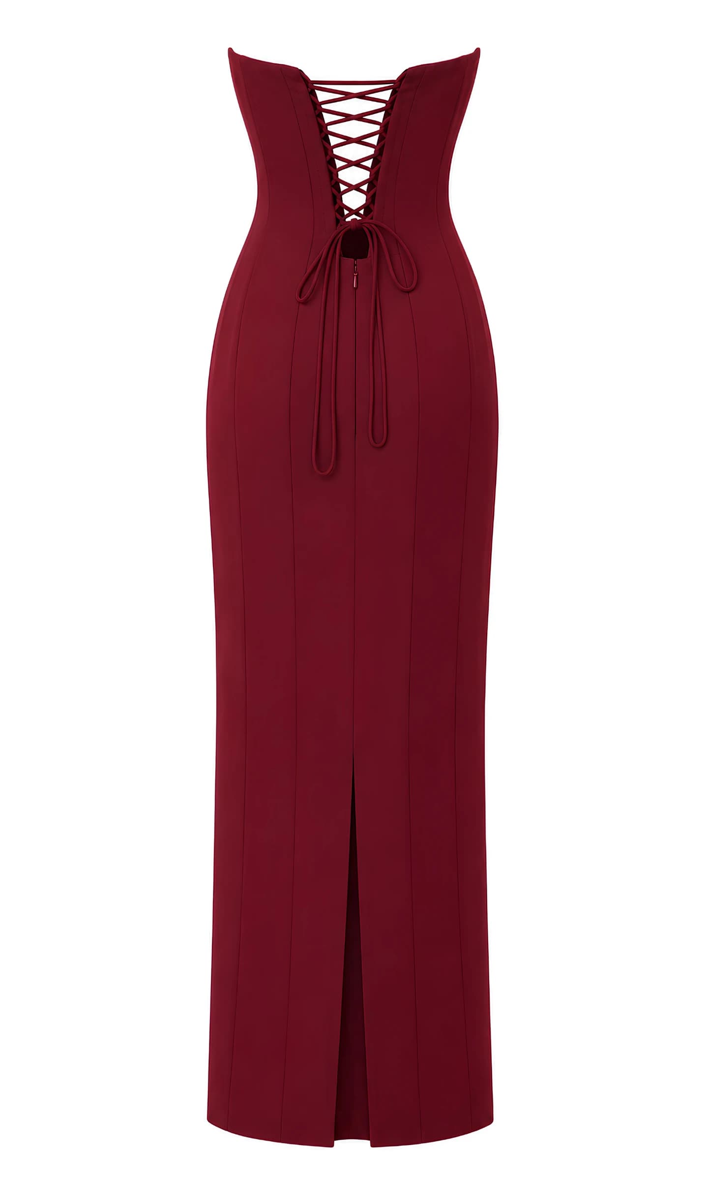 Deep Burgundy Convertible Chiffon Gown image 4
