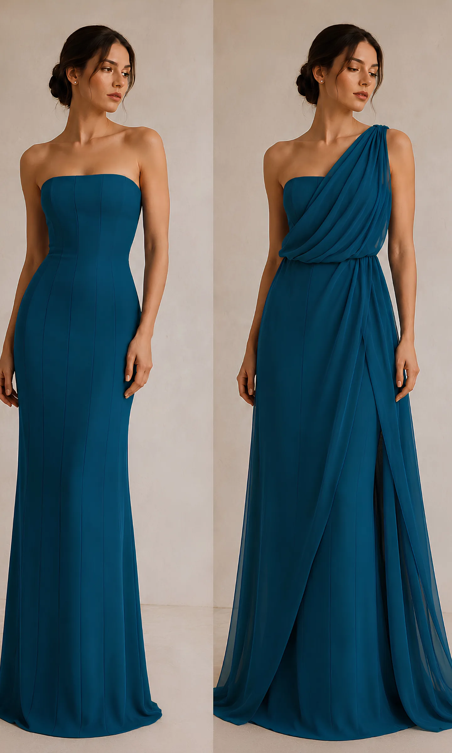 A Joie Couture teal gown, look 10